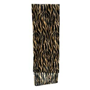 Tiger Print Scarf | Faux Fur Feel | Brown & Black Animal Print | 54” x 9.25”